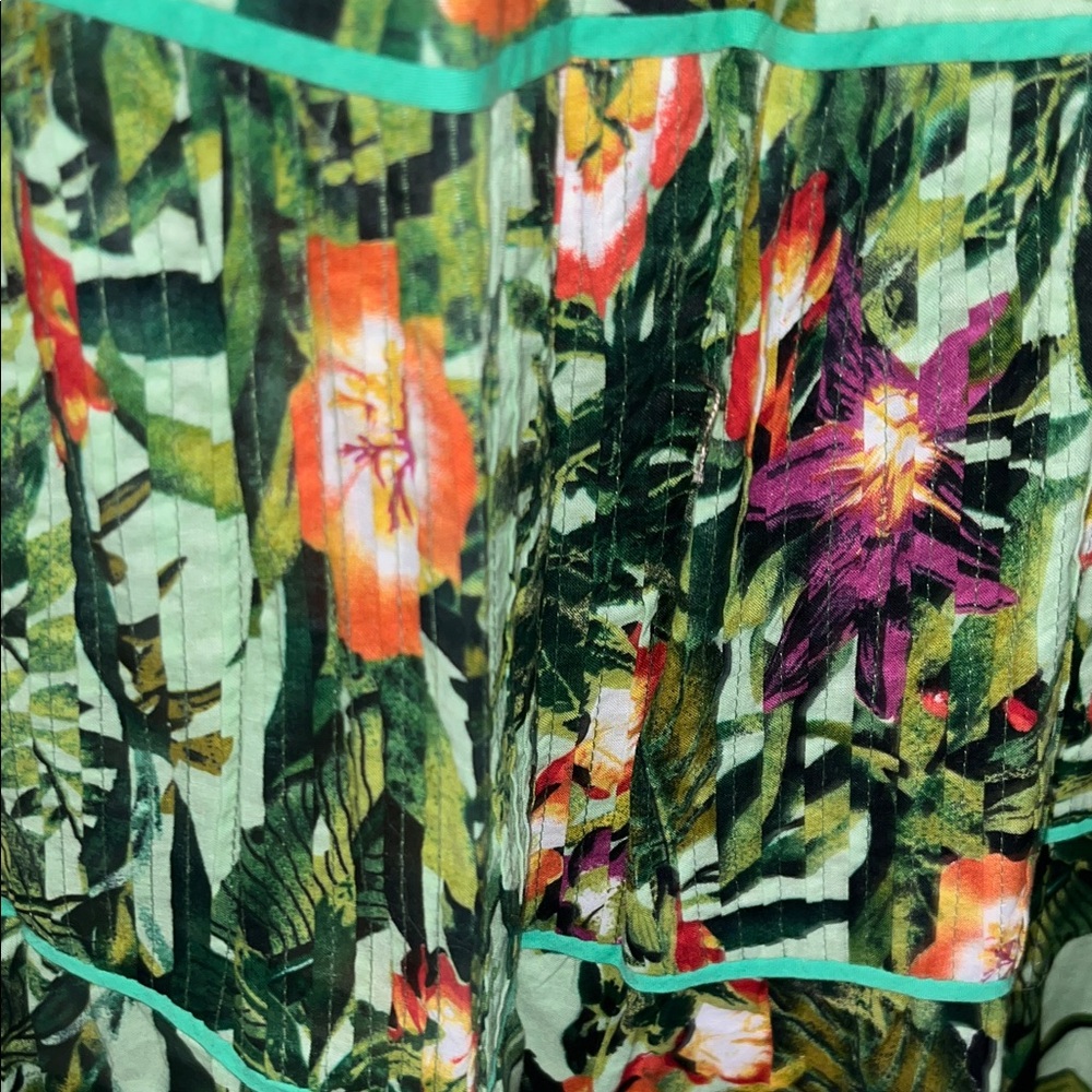 Coldwater Creek Tropical Print A-Line Skirt - Picture 3 of 11